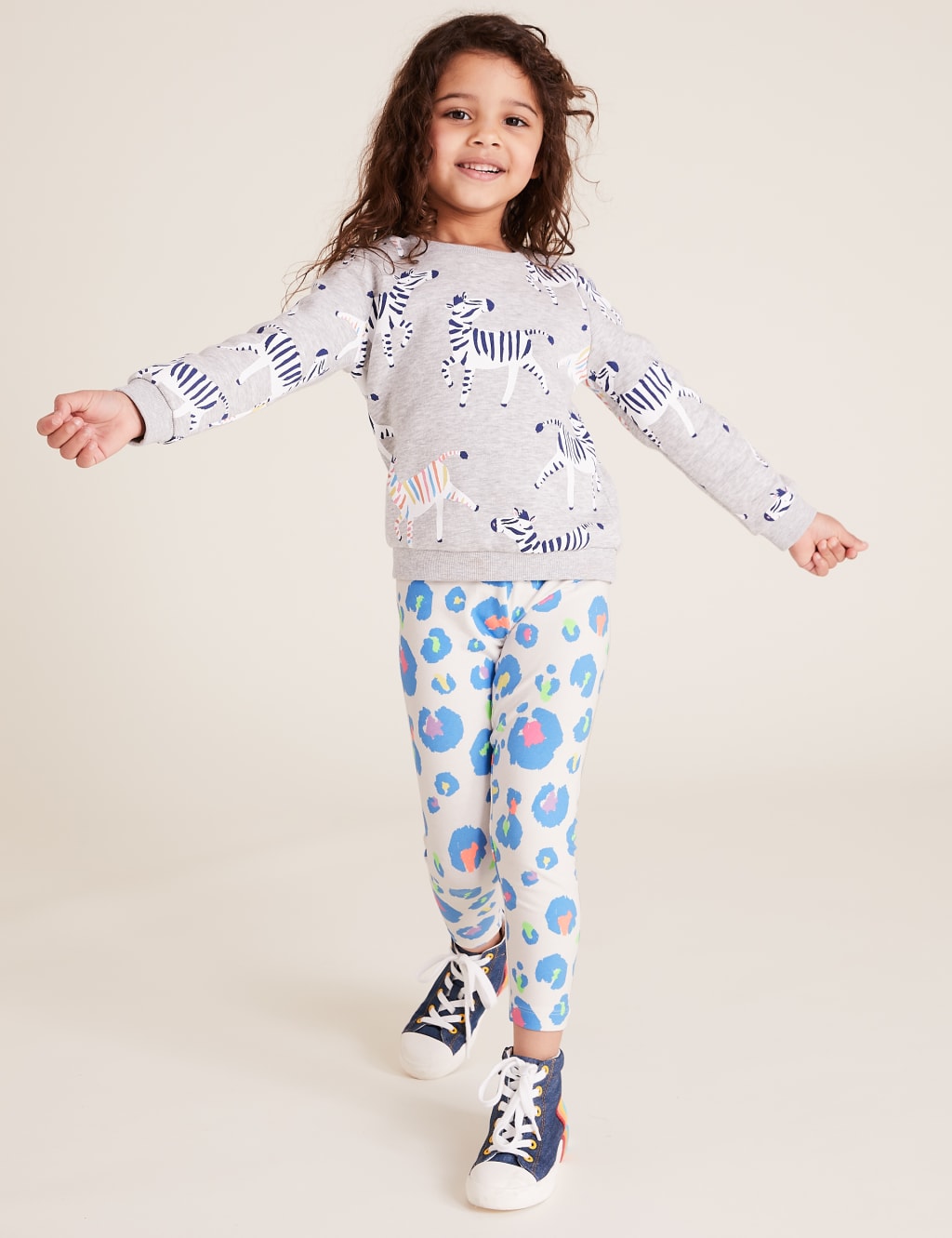 Cotton Leopard Print Leggings (2-7 Yrs) 1 of 5