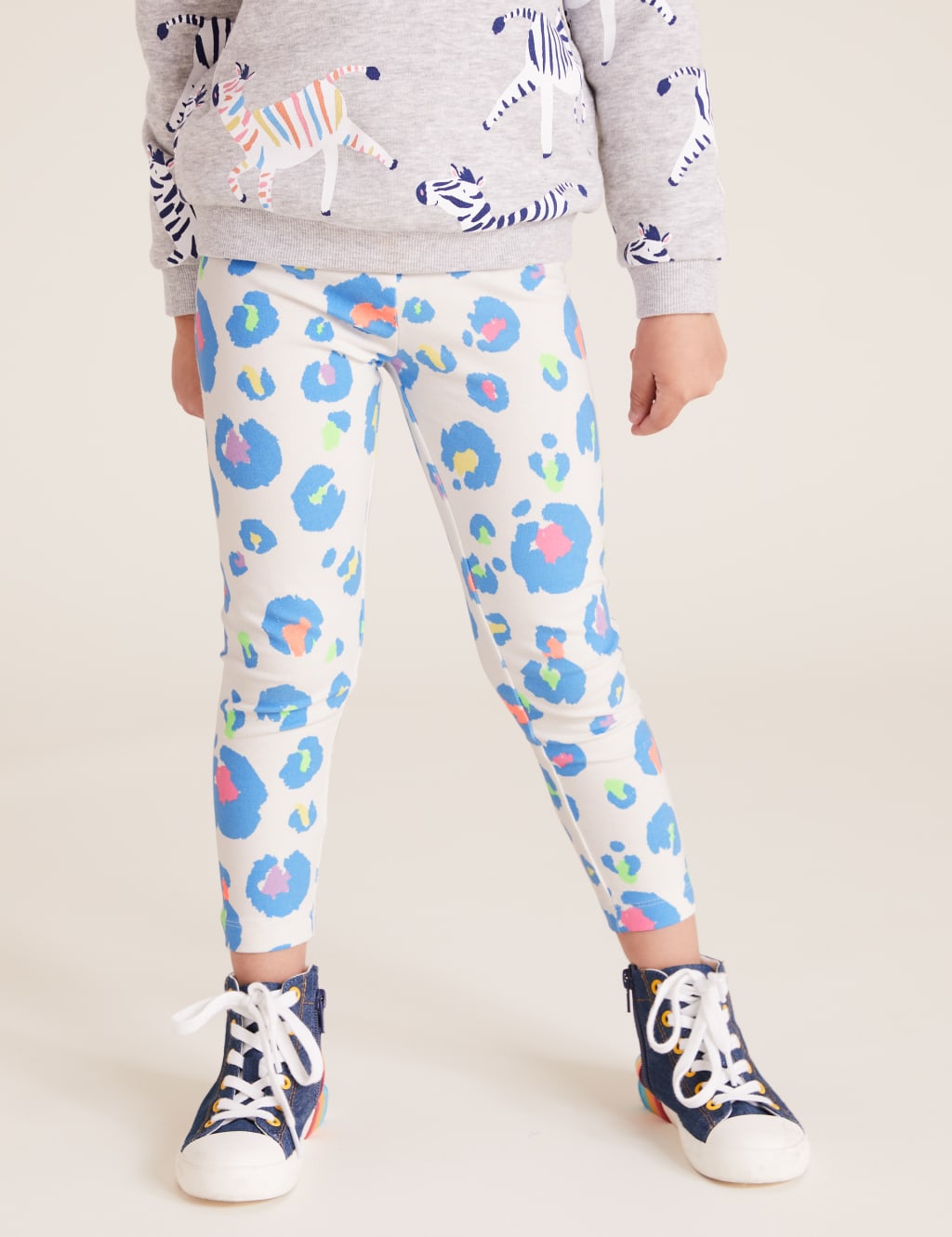 Cotton Leopard Print Leggings (2-7 Yrs) 4 of 5