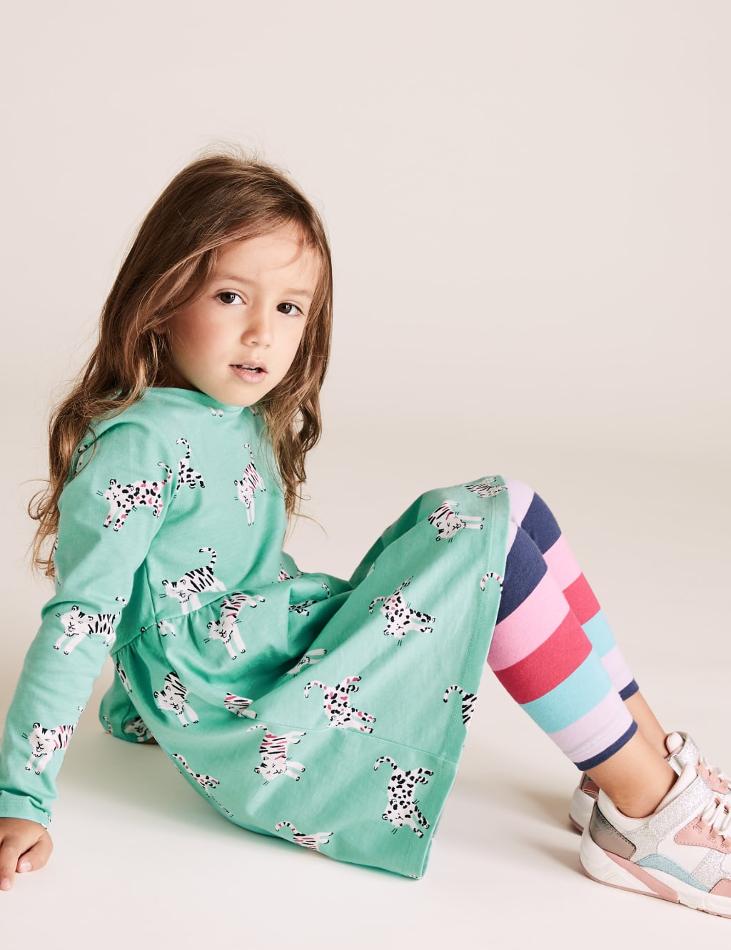 Cotton Tiger Print Dress (2-7 Yrs) 1 of 4
