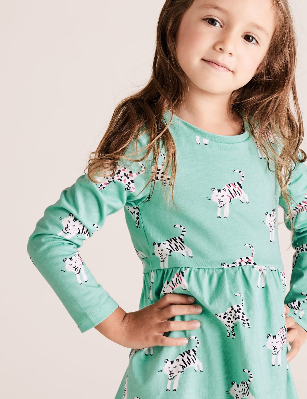 Cotton Tiger Print Dress (2-7 Yrs) 3 of 4