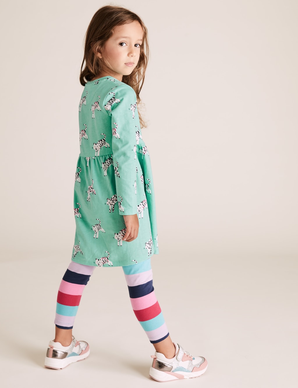 Cotton Tiger Print Dress (2-7 Yrs) 4 of 4