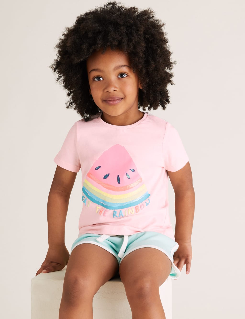Pure Cotton Melon T-Shirt (2-7 Yrs) 1 of 4
