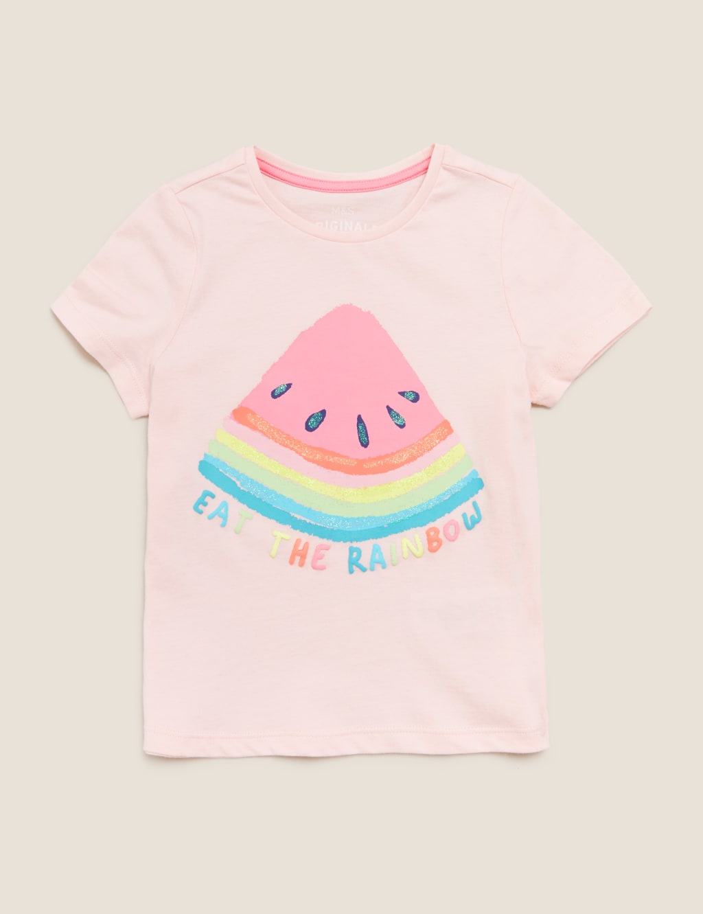Pure Cotton Melon T-Shirt (2-7 Yrs) 2 of 4