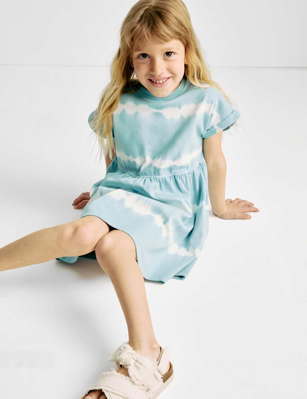Cotton Rich Tie Dye Jersey Dress (2-8 Yrs) 5 of 5