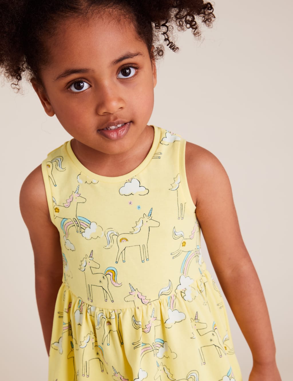 Pure Cotton Unicorn Print Dress (2-7 Yrs) 3 of 4