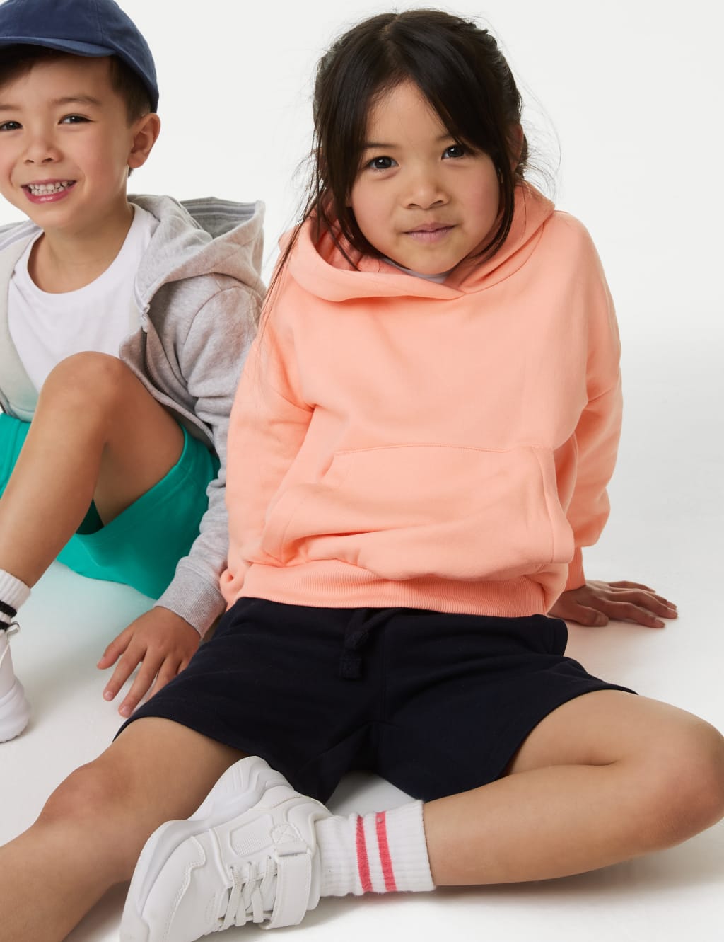 Cotton Rich Plain Hoodie (2-8 Yrs) 1 of 2