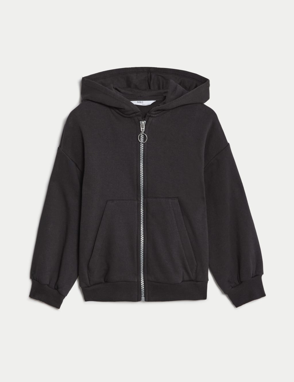 Cotton Rich Plain Hoodie 2 8 Yrs M S Collection M S