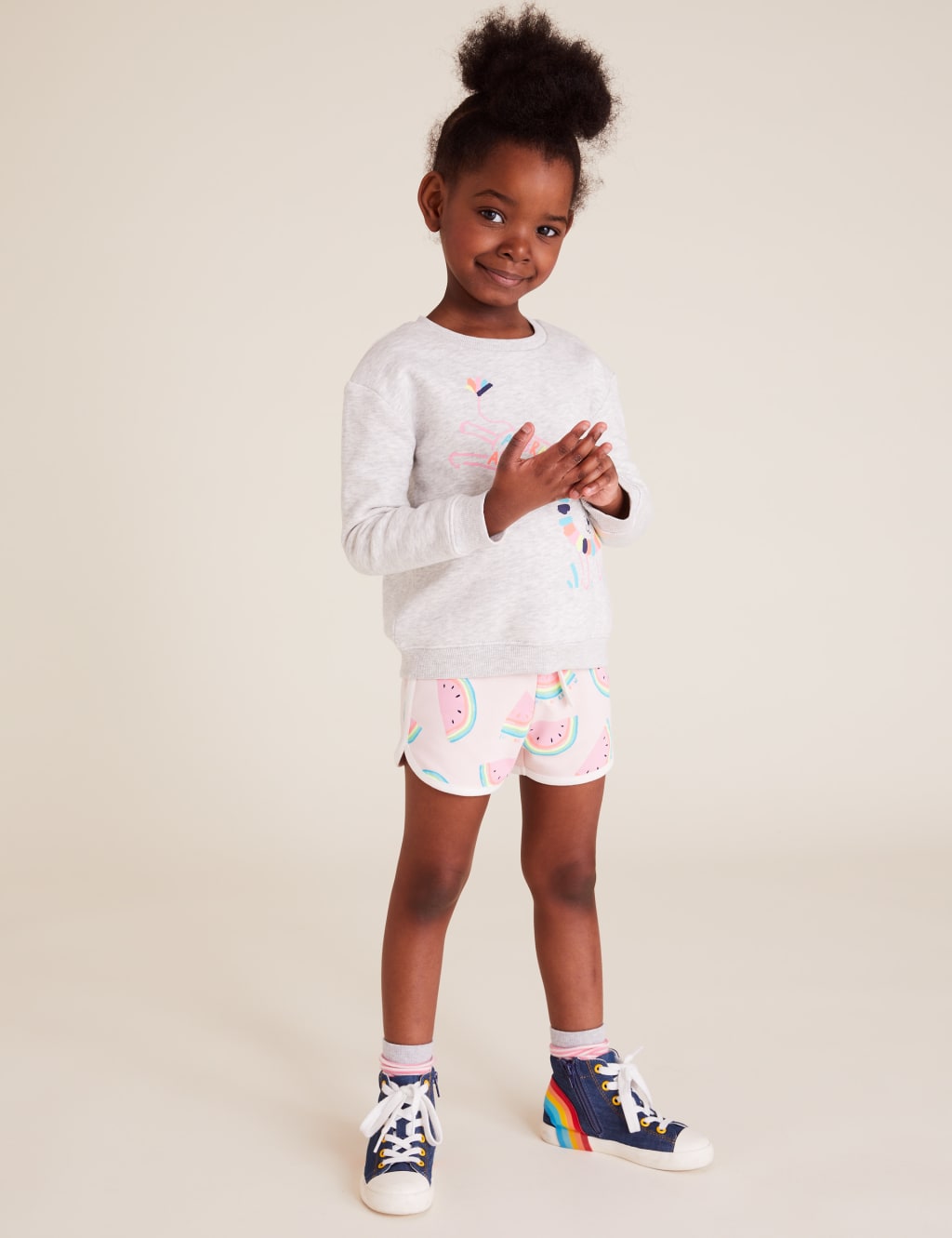 Cotton Melon Print Shorts (2-7 Yrs) 1 of 5