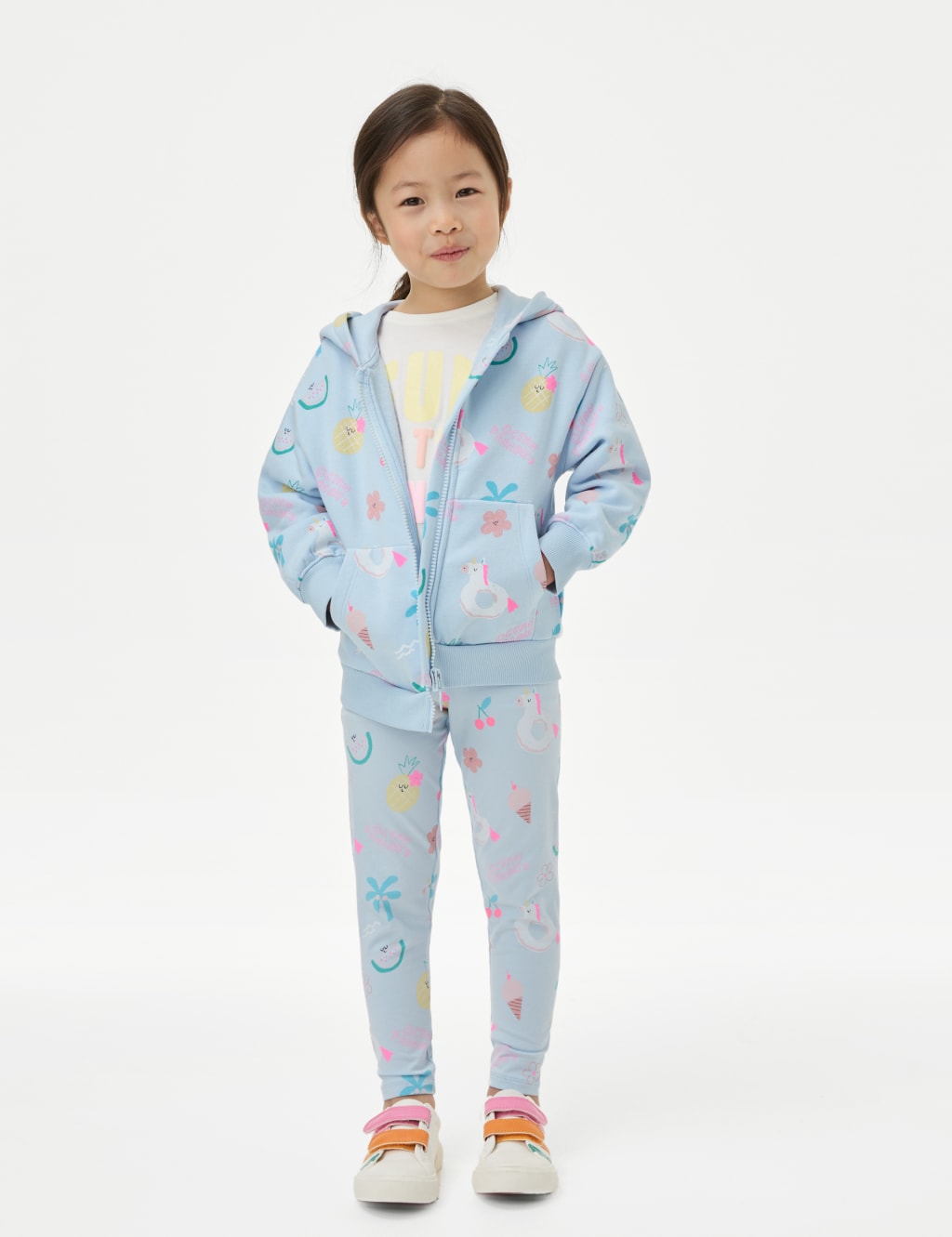 Cotton Rich Printed Zip Hoodie (2–8 Yrs) 3 of 5