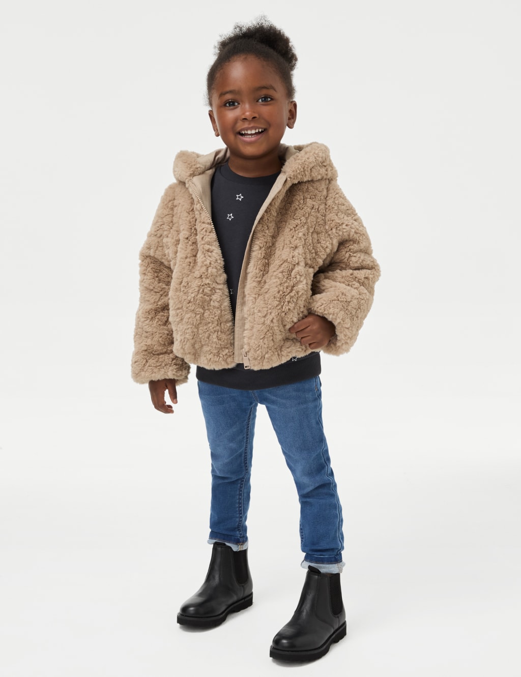 Faux hooded jacket store