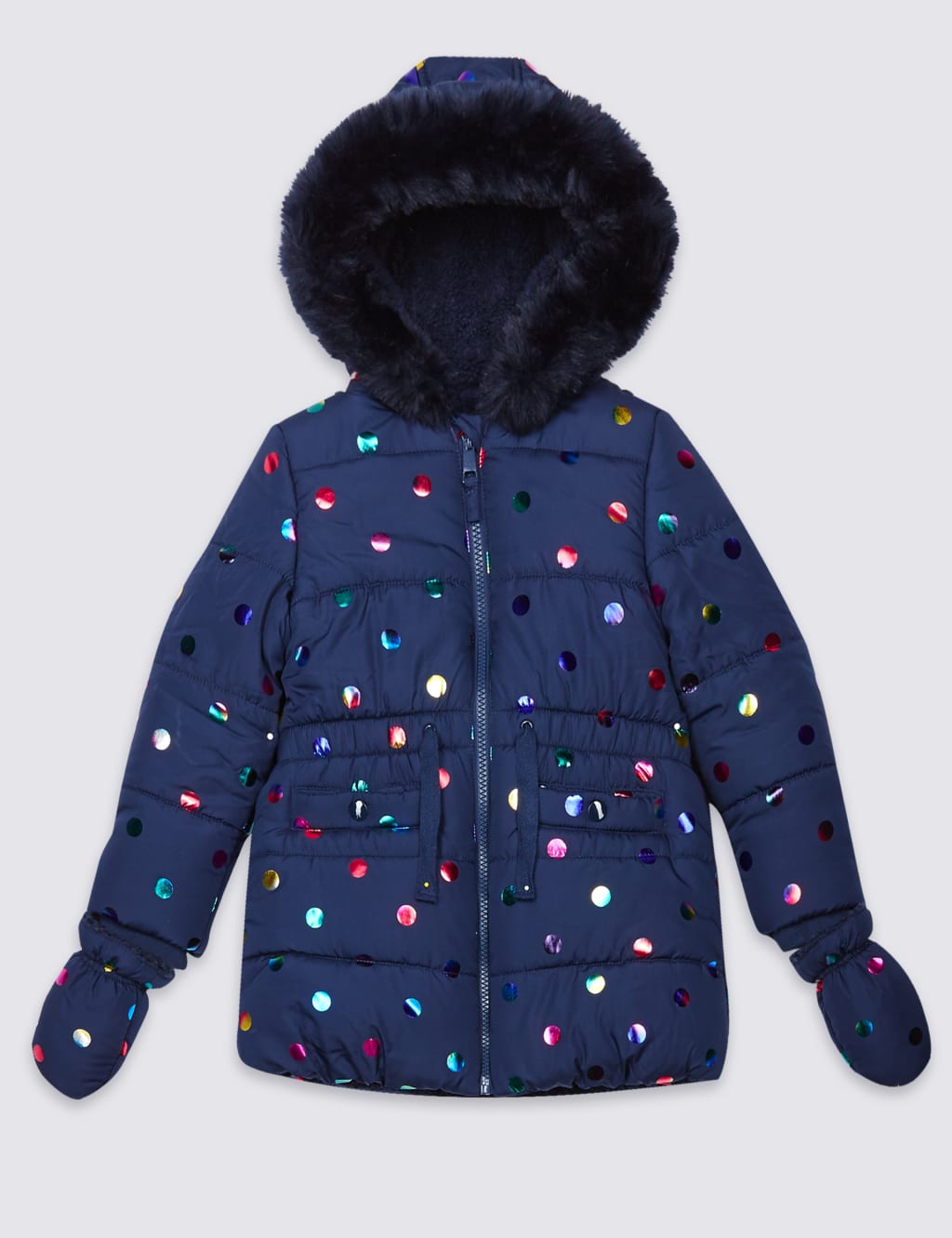 All Over Print Faux Fur Coat (3 Months - 7 Years) 2 of 7