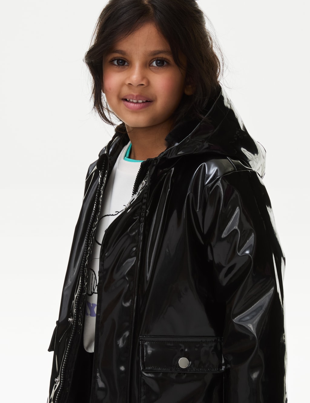 Girls patent coat new arrivals