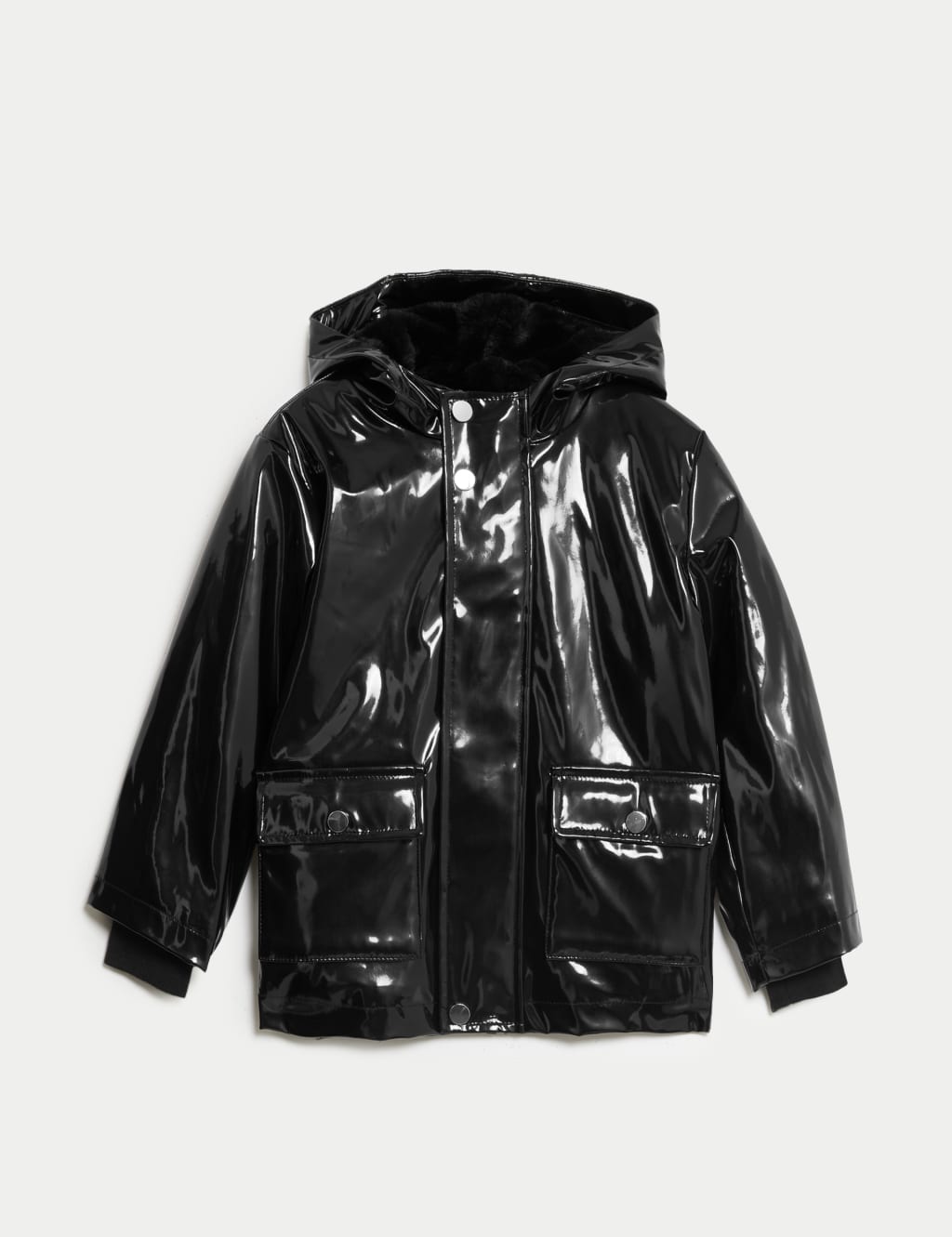 Patent black coat best sale