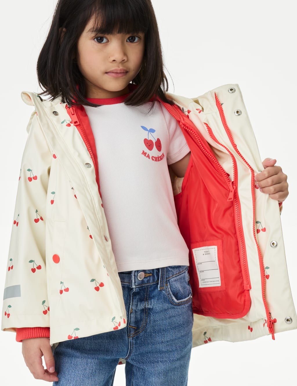 3-in-1 Cherry Print Fisherman Coat (2-8 Yrs) 5 of 8