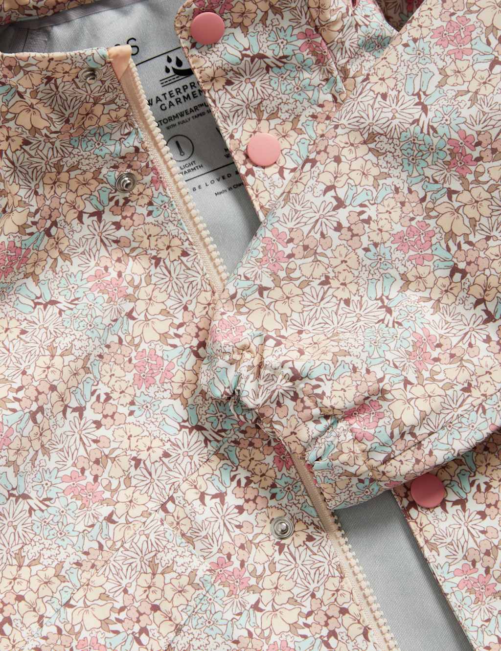 Stormwear™ Ditsy Floral Hooded Jacket (2-8 Yrs) | M&S