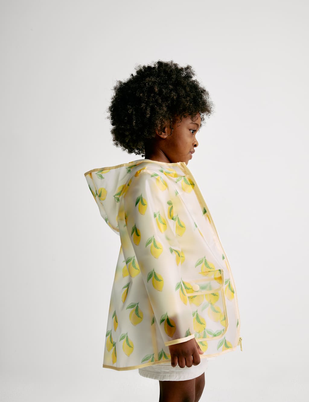 Lemon Print Hooded Raincoat (2-8 Yrs) 7 of 7