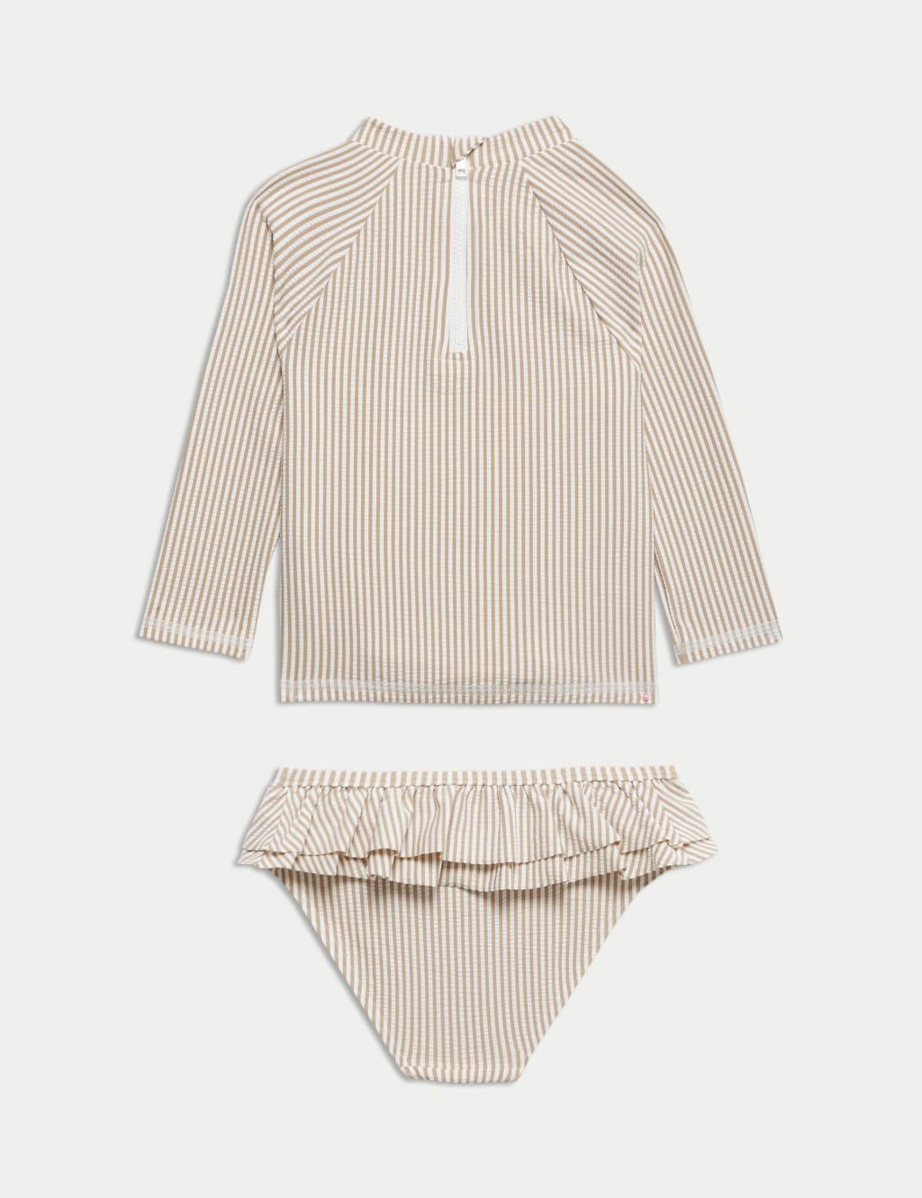 2pc Stripe Frill 3/4 Sleeve Swimsuit (2-8 Yrs) 2 of 3