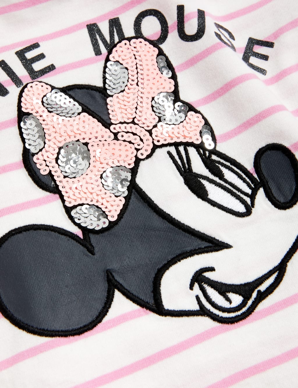 Pure Cotton Minnie Mouse™ Sequin T-Shirt (2-8 Yrs) 5 of 5