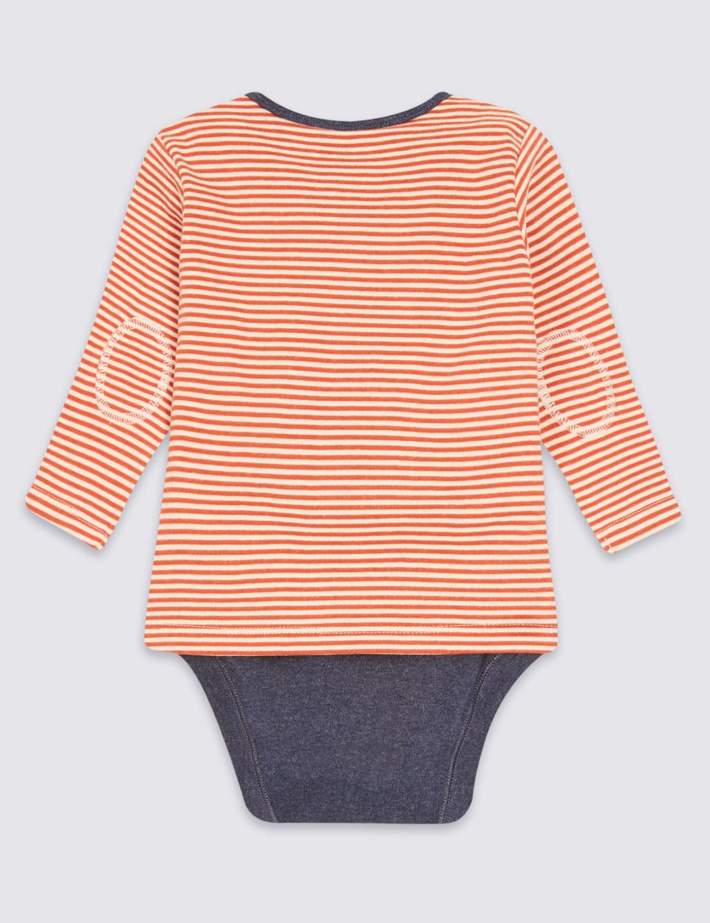 Striped Badger Print Pure Cotton Bodysuit 3 of 6