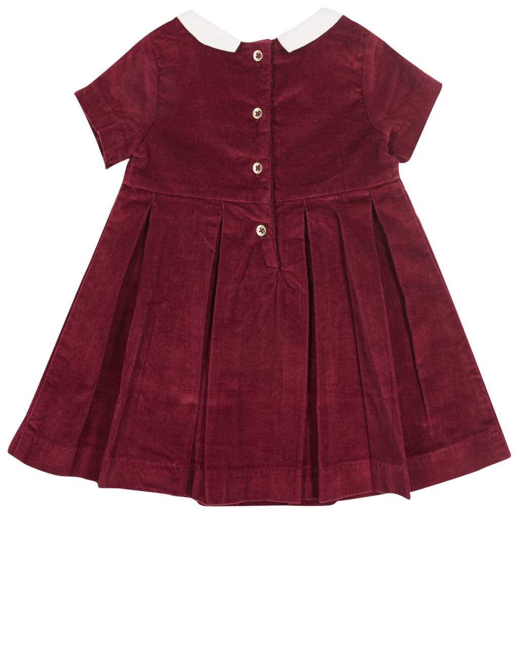 Velvet Contrasting Collar Pure Cotton Dress 5 of 5