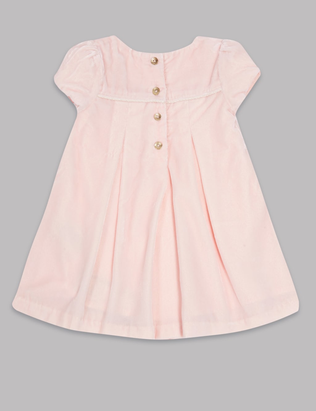 Short Sleeve Velvet Dress with Tights 3 of 7