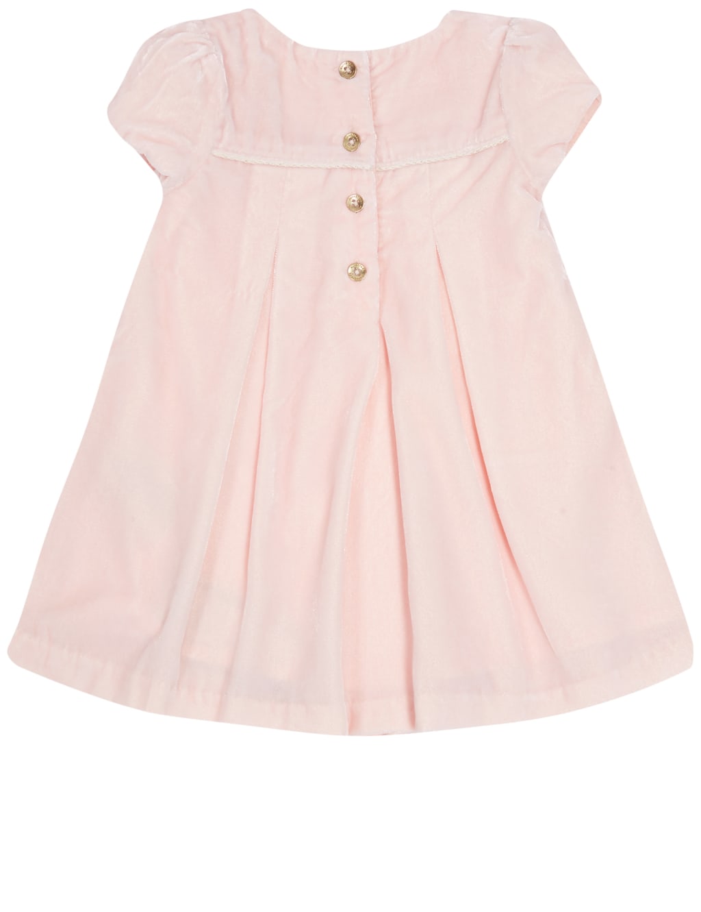 Short Sleeve Velvet Dress with Tights 7 of 7
