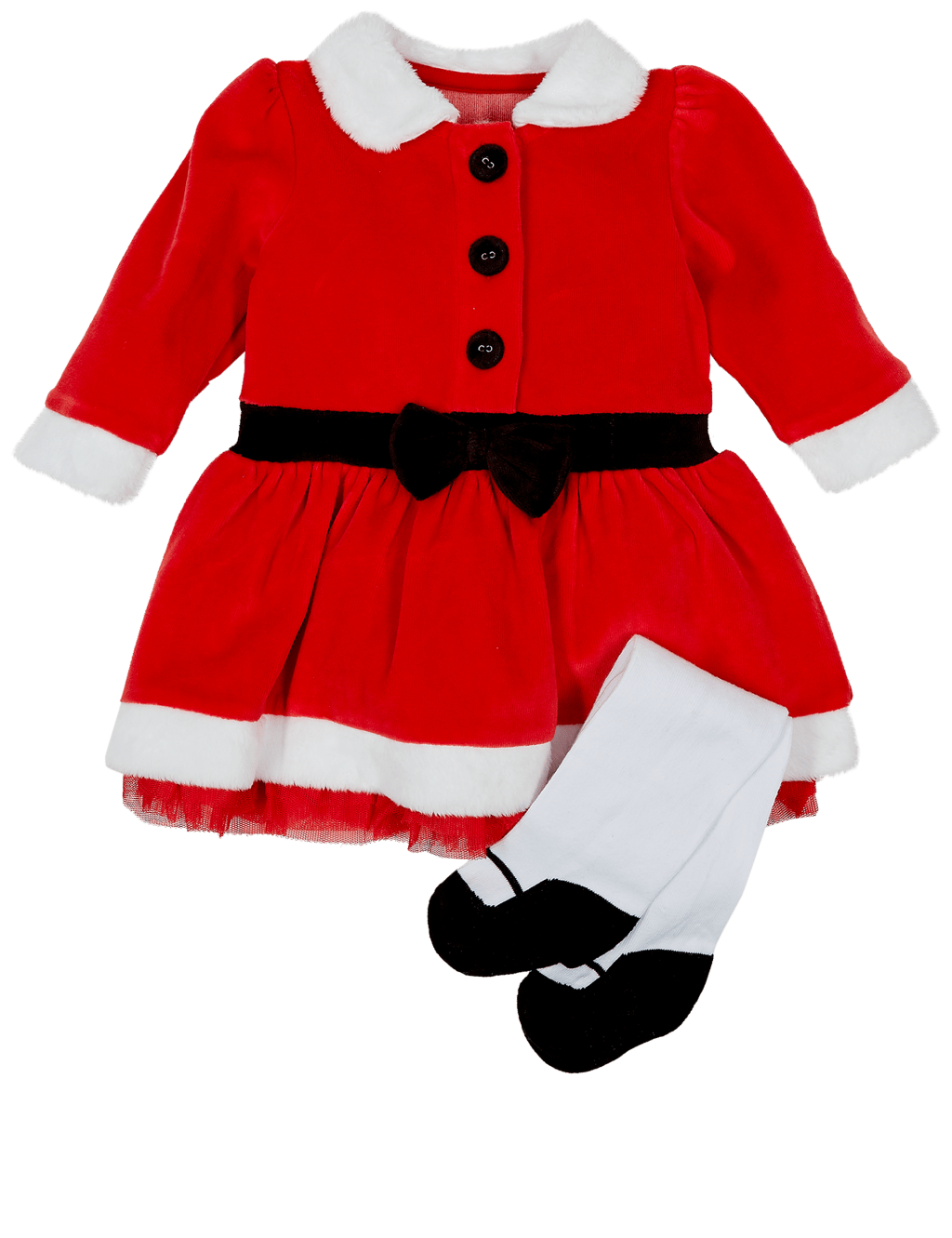 2 Piece Santa Dress with Tights 5 of 6
