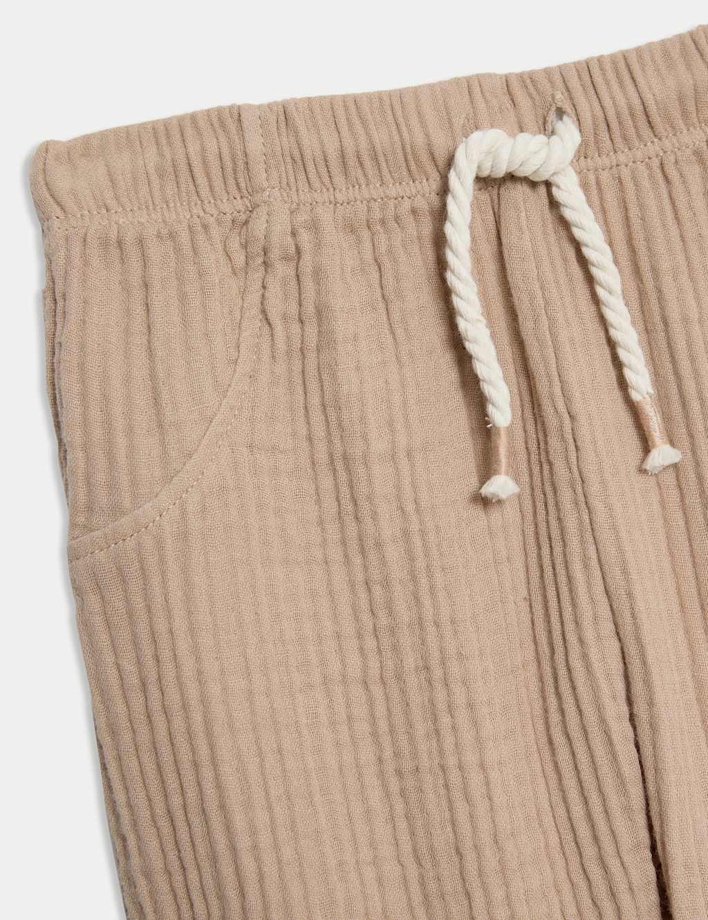Pure Cotton Paperbag Trousers (0-3 Yrs) 3 of 3