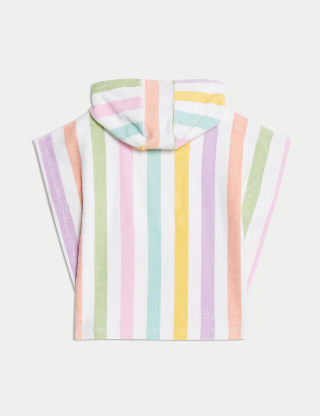 Pure Cotton Towelling Striped Poncho (0-36 Mths) 2 of 3