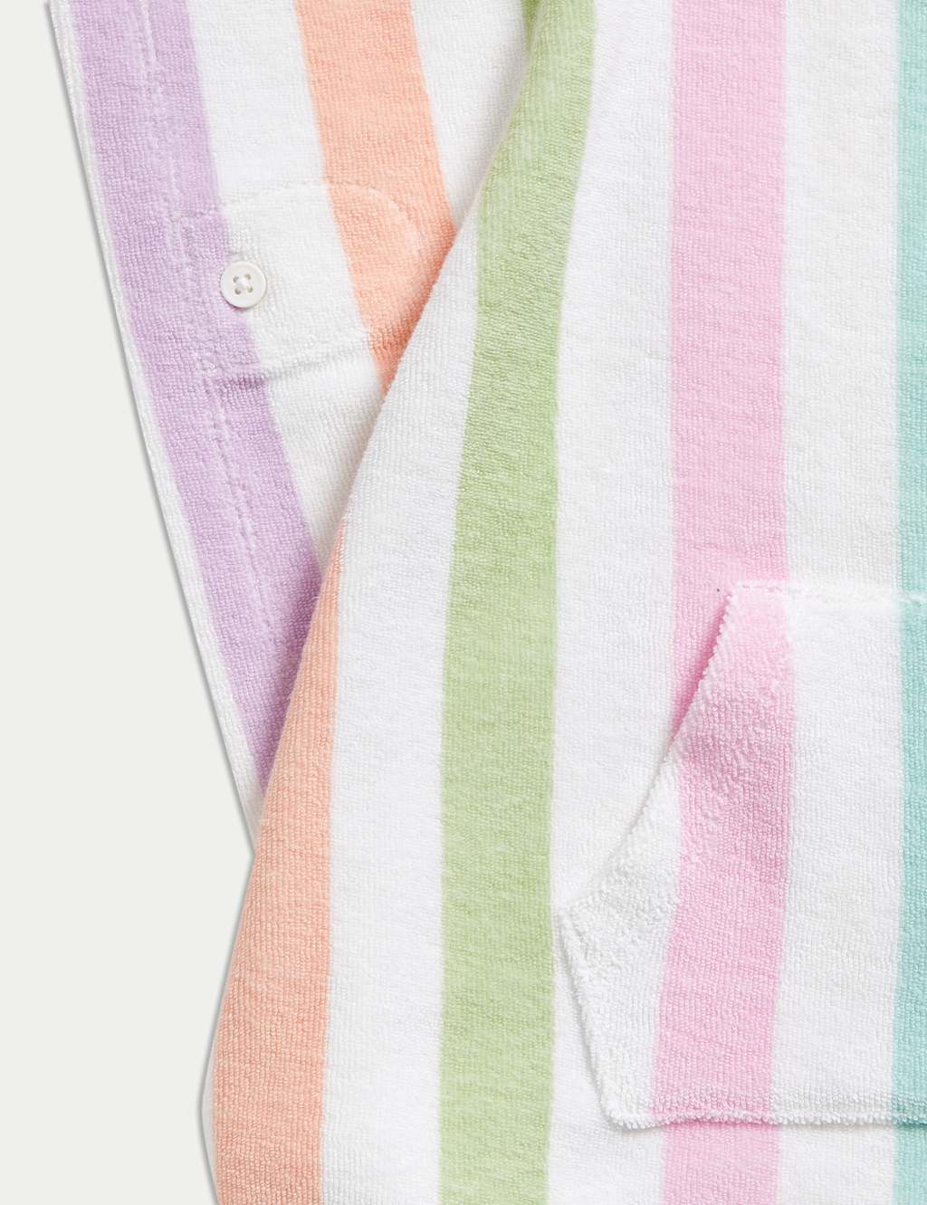 Pure Cotton Towelling Striped Poncho (0-36 Mths) 3 of 3