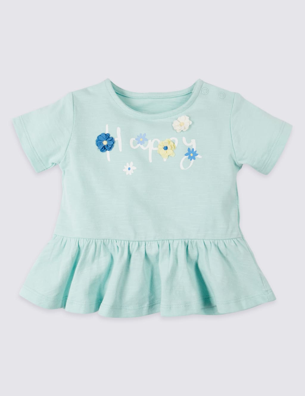 Pure Cotton Happy Frill Hem Top 1 of 3