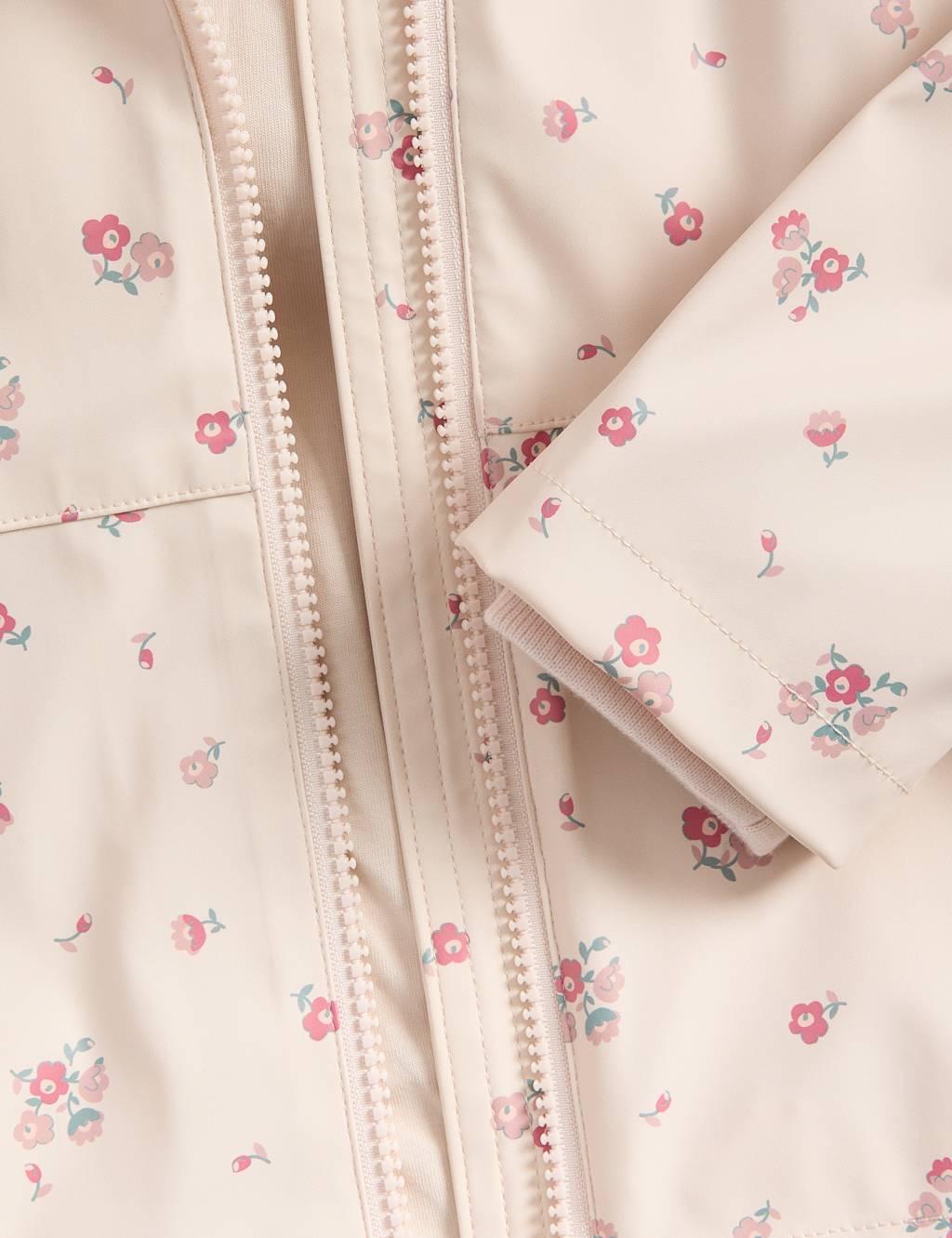 Ditsy Floral Jersey Lined Fisherman Coat (0-3 Yrs) 3 of 3