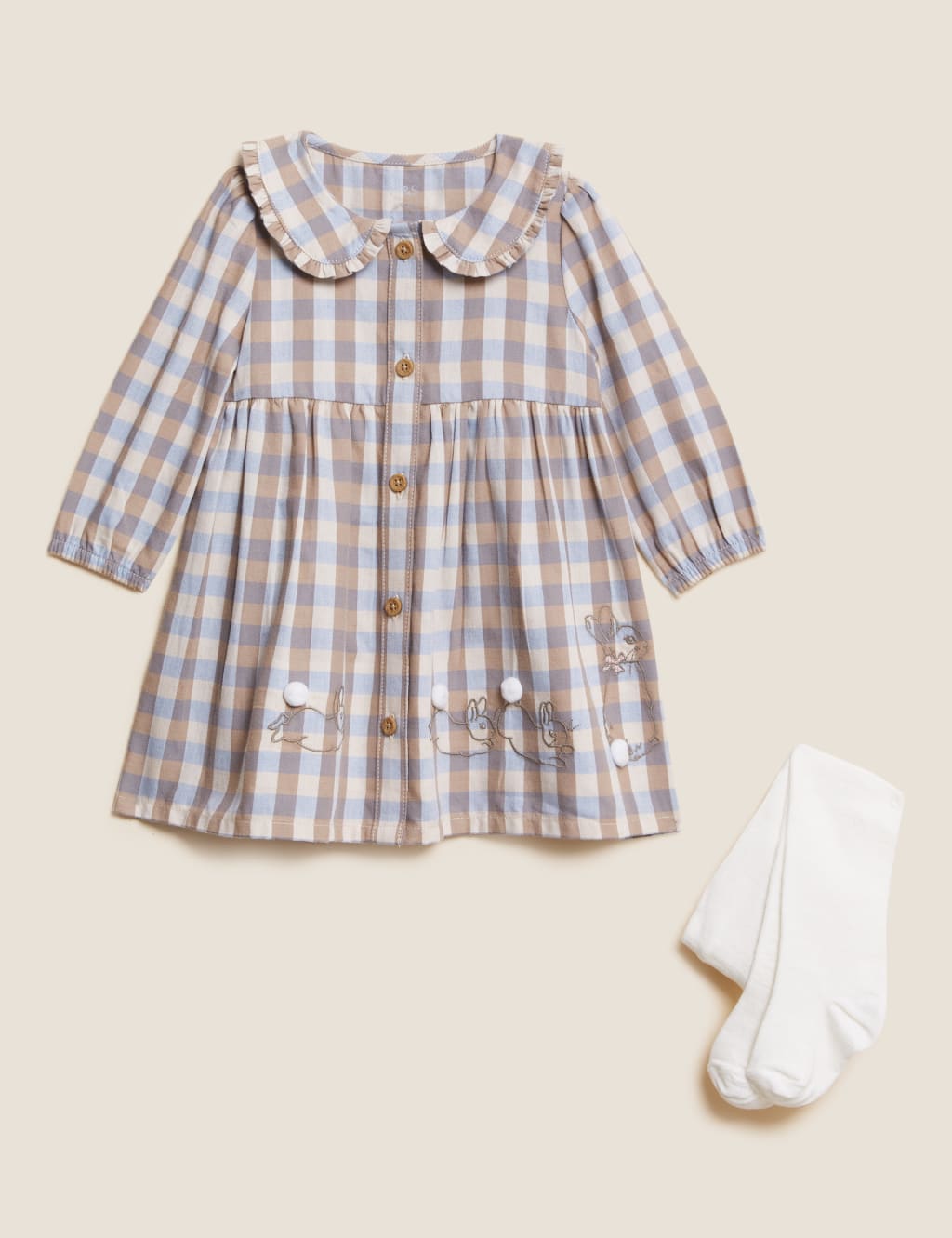 2pc Peter Rabbit™ Dress & Tights Outfit (0-3 Yrs) 1 of 4