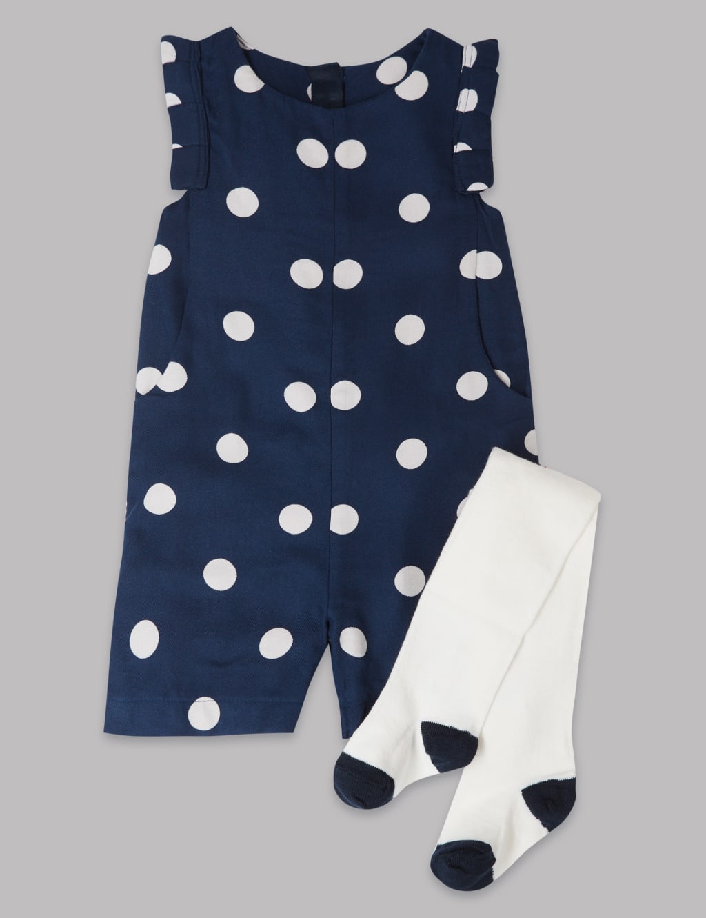 2 Piece Polka Dot Playsuit with Tights Autograph M S
