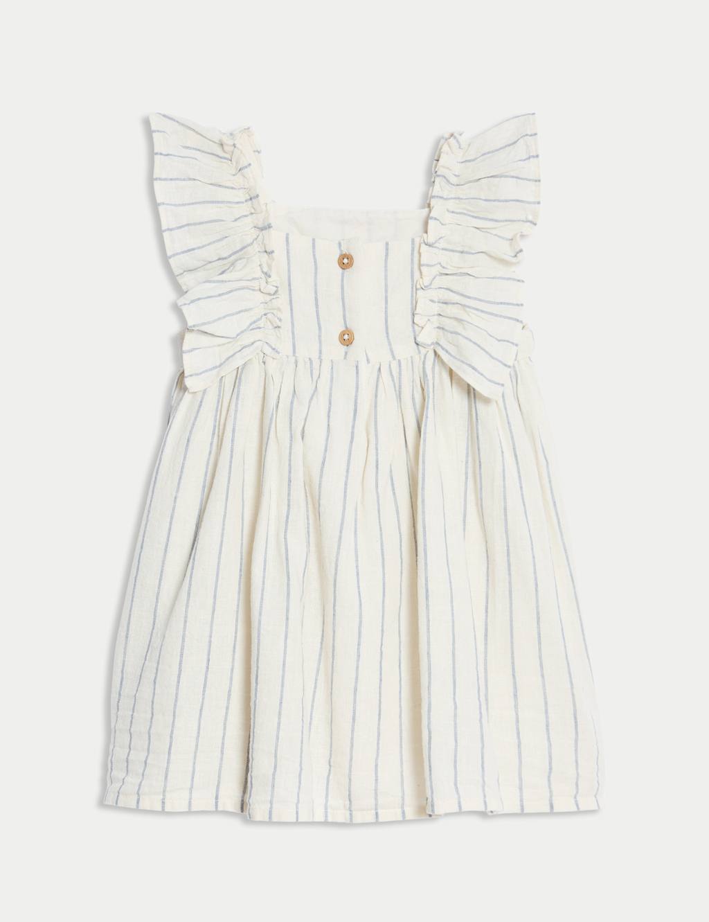 Cotton Rich Striped Dress (0-6 Yrs) 2 of 3