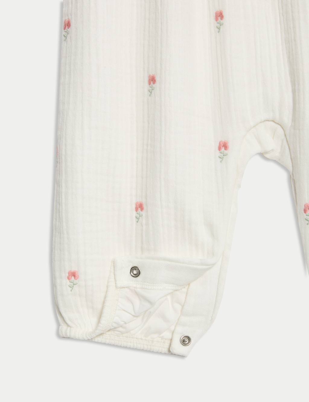 Pure Cotton Floral Romper with Bow Straps (0 Mths-3 Yrs) 3 of 3