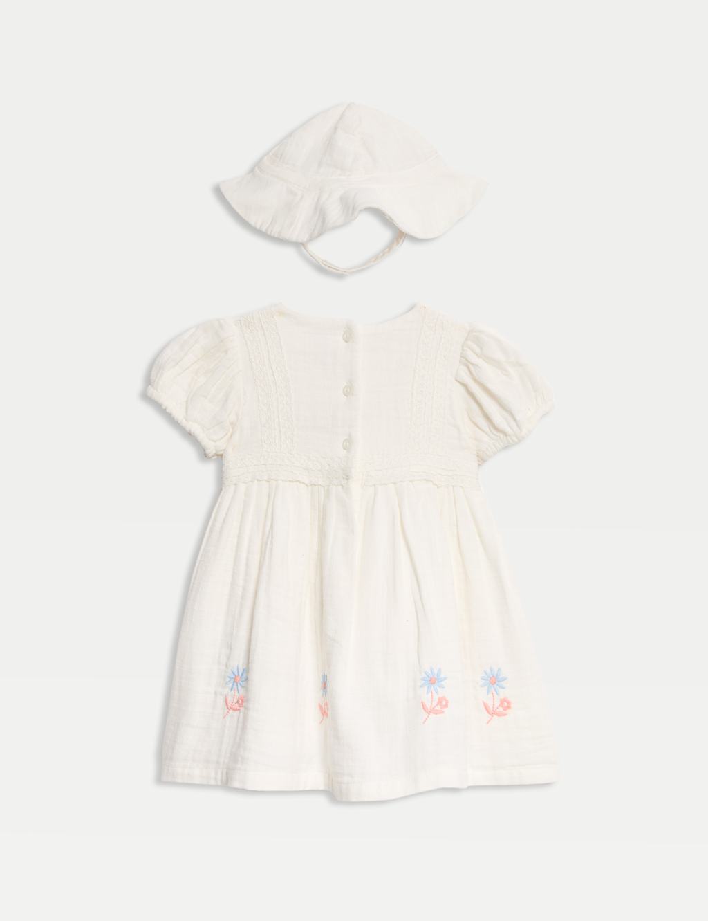 2pc Pure Cotton Peter Rabbit™ Dress & Hat (0-3 Yrs) 2 of 5