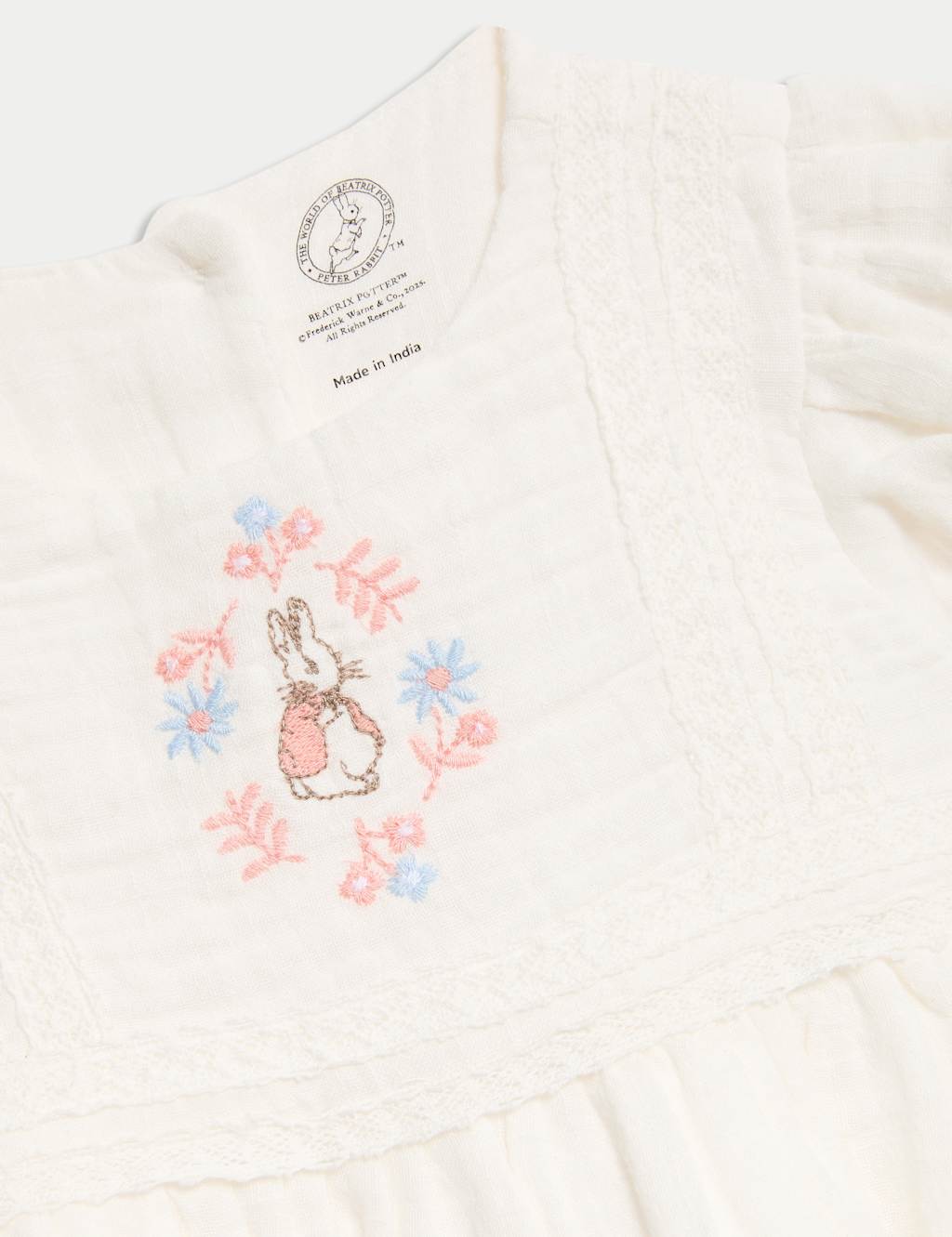2pc Pure Cotton Peter Rabbit™ Dress & Hat (0-3 Yrs) 4 of 5