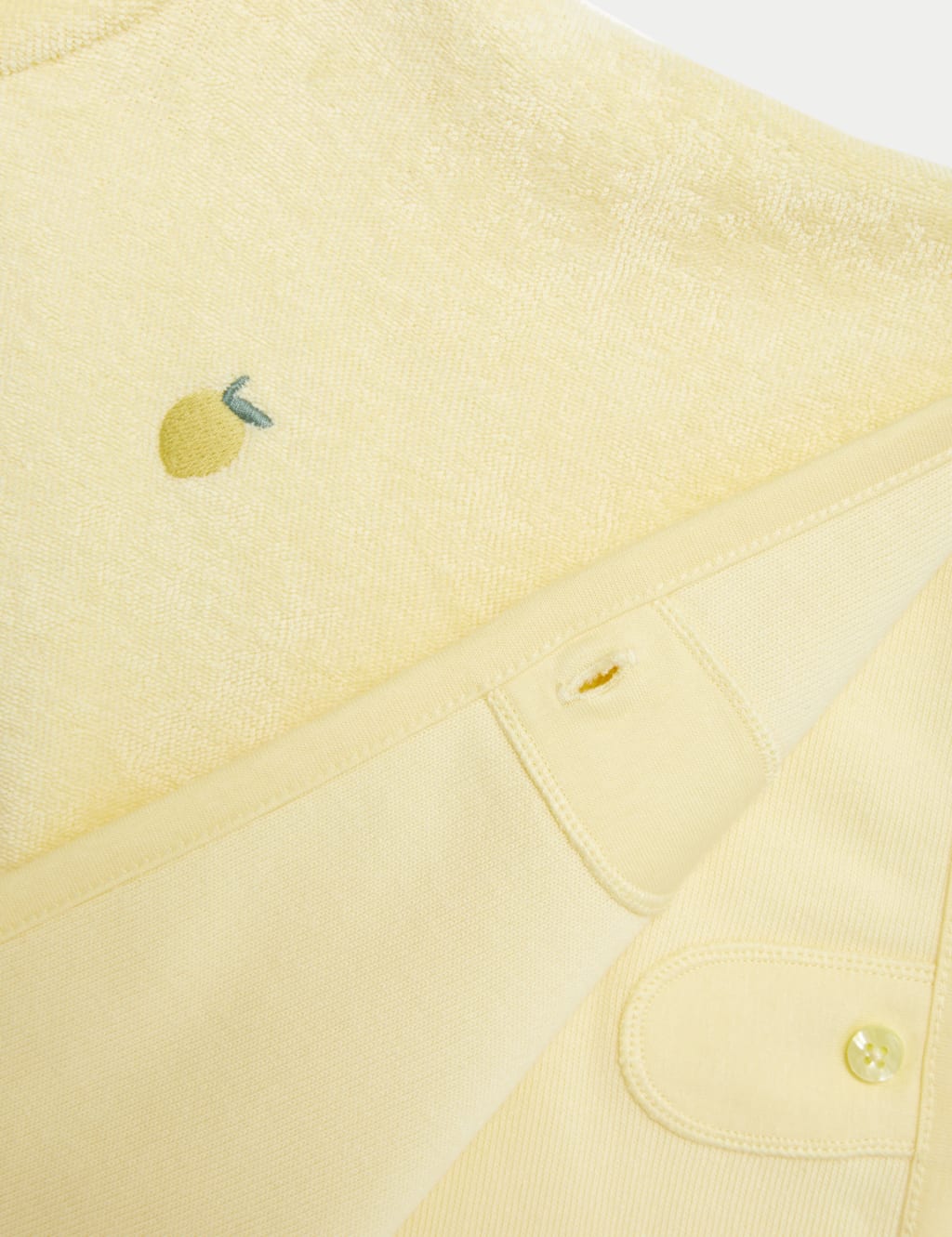 Pure Cotton Lemon Towelling Poncho (0-3 Yrs) 3 of 3