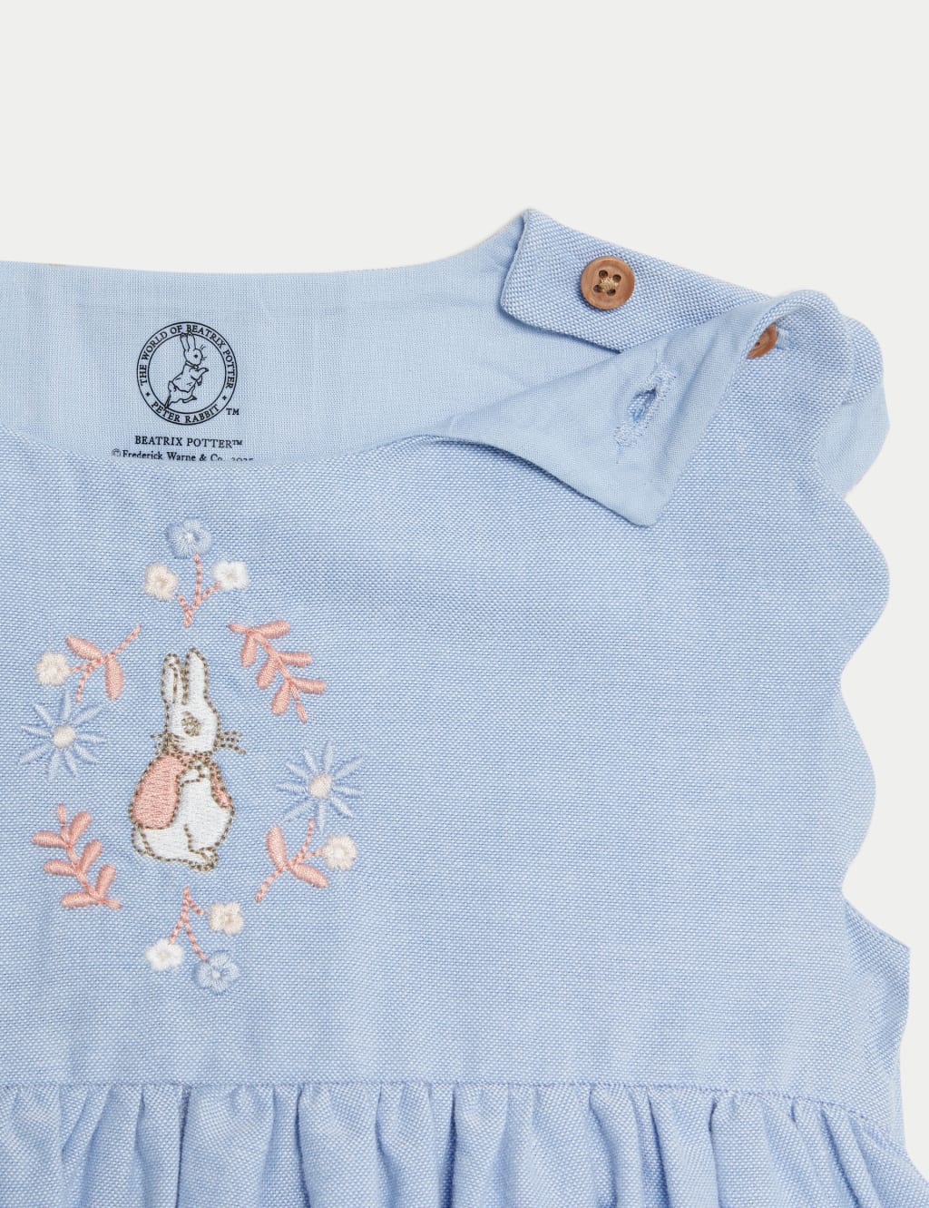 Pure Cotton Chambray Peter Rabbit™ Dress (0-3 Yrs) 3 of 3