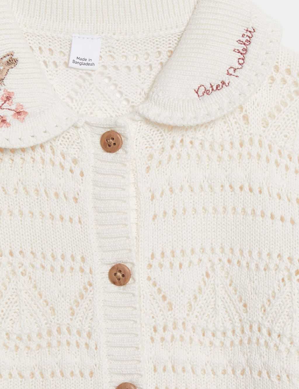 Pure Cotton Peter Rabbit™ Cardigan (0-3 Yrs) 3 of 3