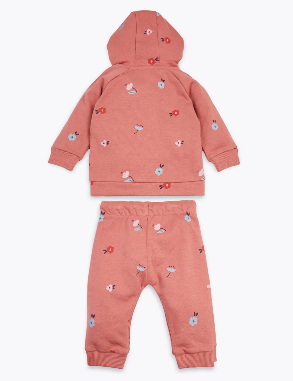 2 Piece Cotton Floral Tracksuit (0-3 Years) 2 of 5