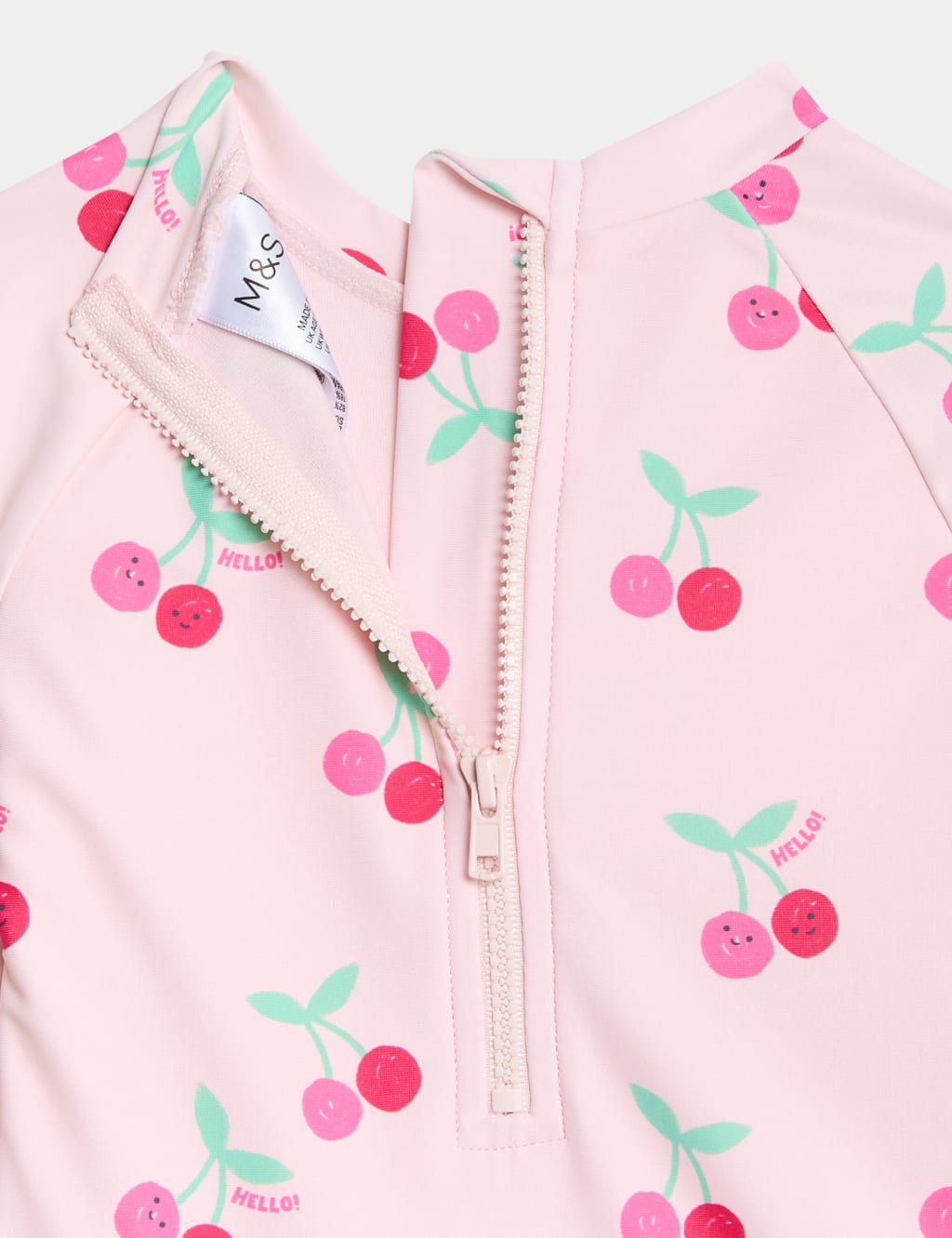 Cherry Frill Long Sleeve Swimsuit (0-6 Yrs) 3 of 3