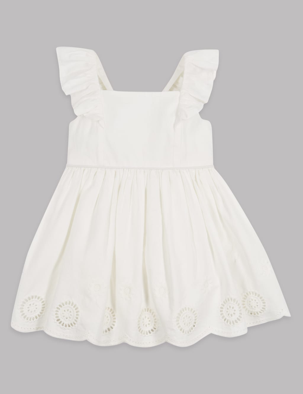 Pure Cotton Broidered Hem Dress 1 of 5