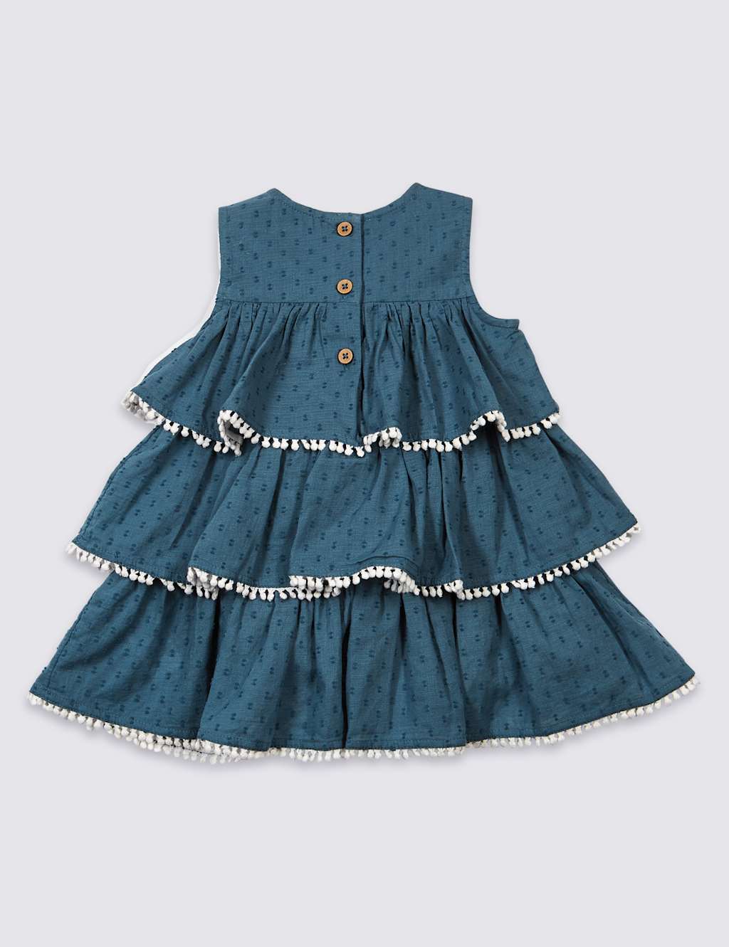 Pure Cotton Pom-pom Trim Dress 2 of 3