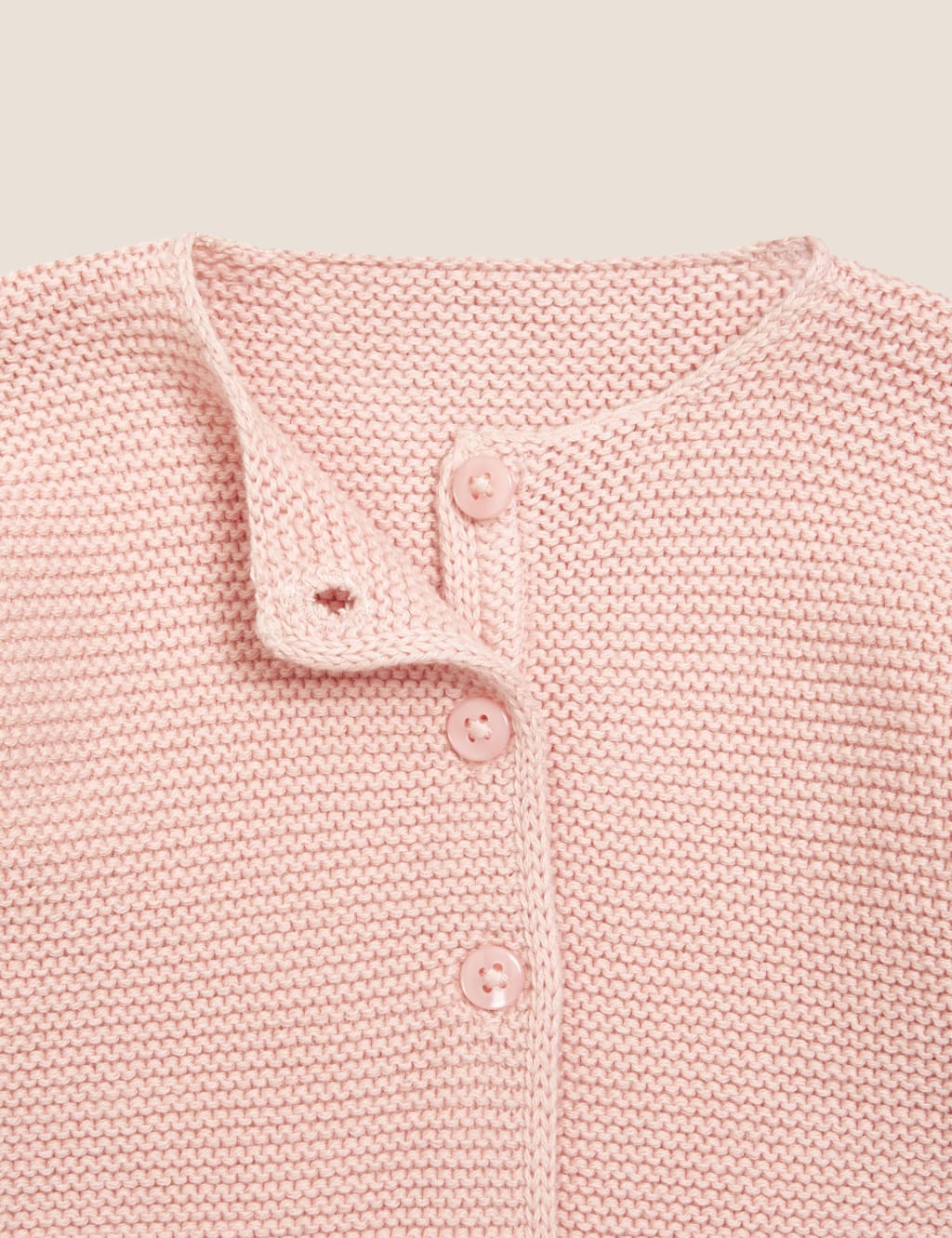 Pure Cotton Knitted Cardigan (7lbs-12 Mths) 3 of 3