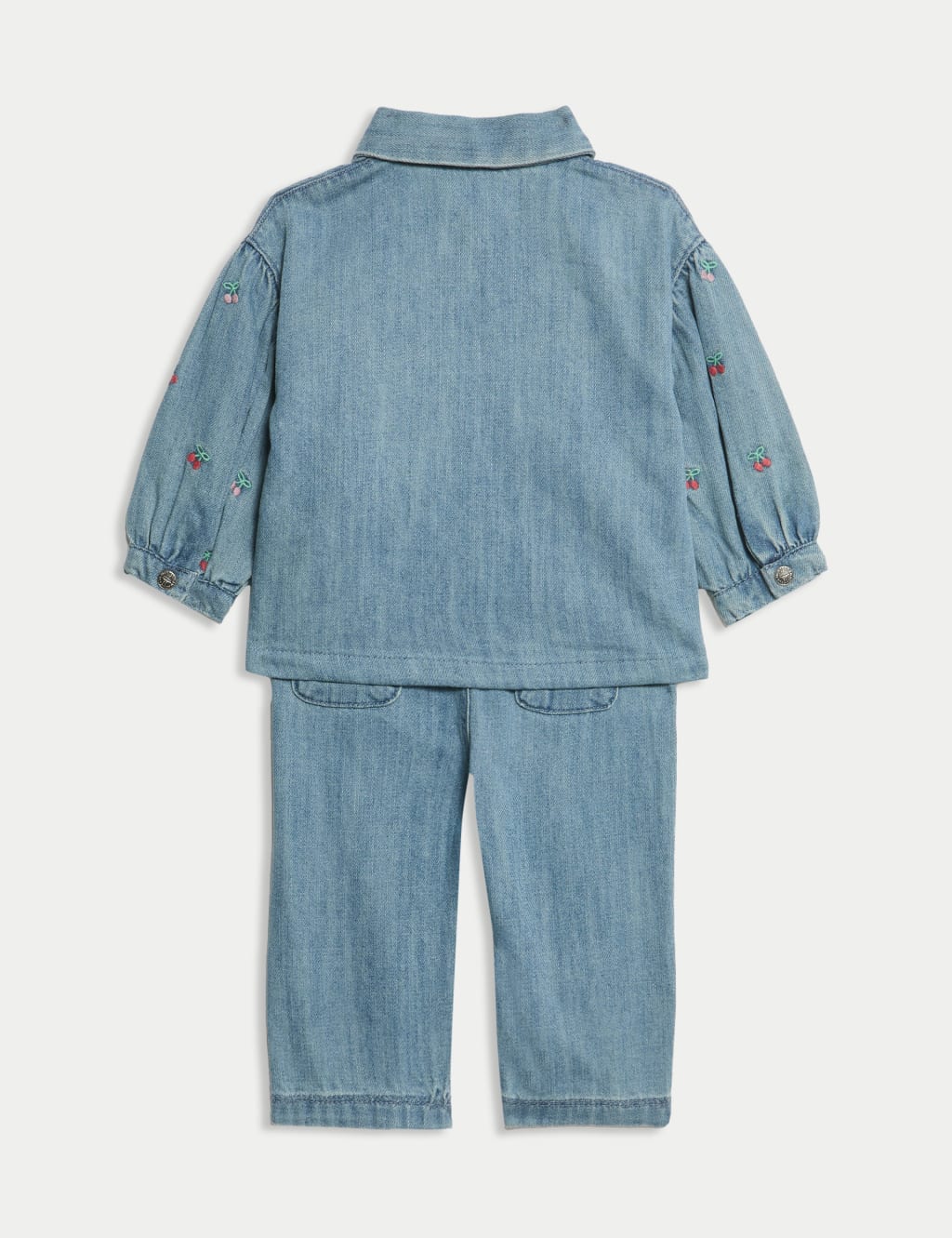 2pc Denim Embroidered Jacket & Jeans Outfit (0-6 Yrs) 2 of 6