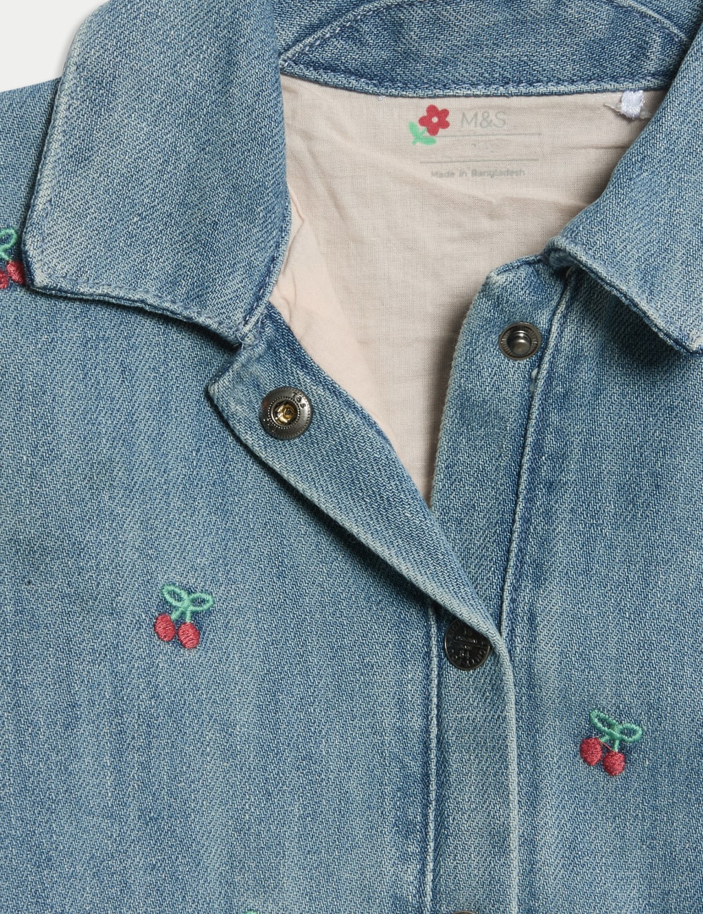2pc Denim Embroidered Jacket & Jeans Outfit (0-6 Yrs) 5 of 6