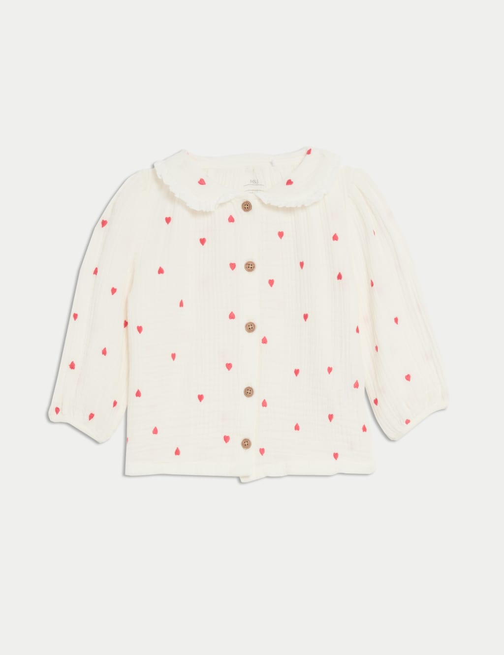2pc Cotton Rich Heart Embroidered Outfit (0-3 Yrs) 3 of 6