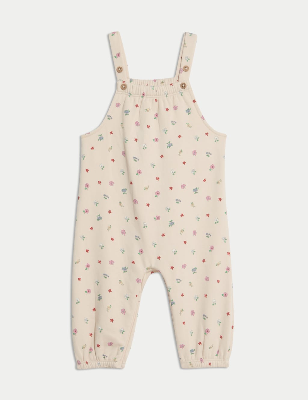 2pc Cotton Rich Jersey Ditsy Dungarees Outfit (0-3 Yrs) 4 of 6